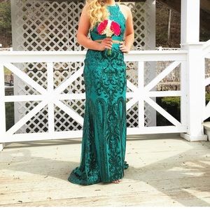 Beautiful Teal Prom Dress- worn one time